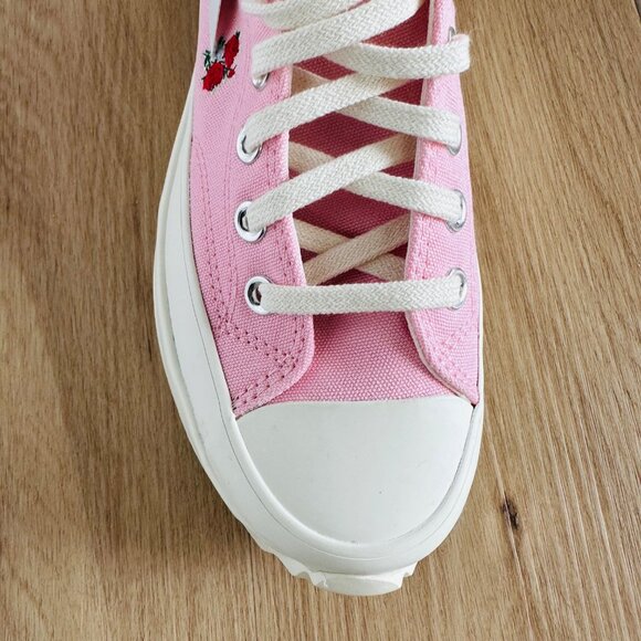 ⭐Converse Run Star Hike Hi 9 Mens Shoes Pink Red Roses Platform Sneakers A05192C - Picture 9 of 10